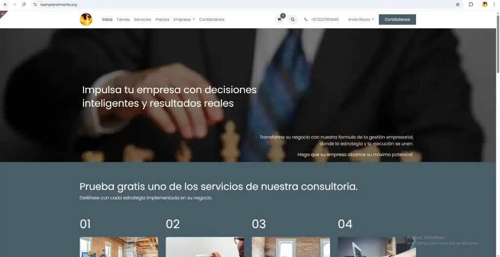 Creación de pagina web profesional